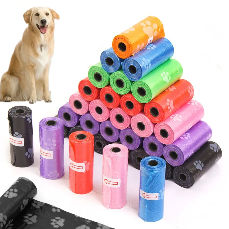 10 Rolls of Colored Paw Graphics! Eco-Friendly, Leak-Proof Dog Poop Bags –   Perfect for Outdoor Puppy Walks!