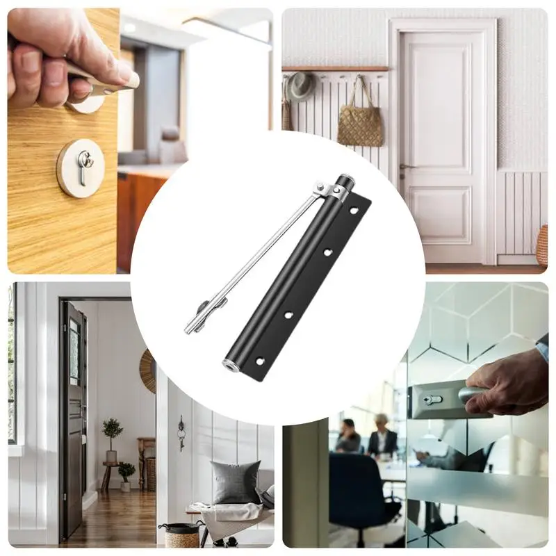 Door Closer Self-Closing Stainless Steel Automatic Door Closer Adjustable Heavy Duty For Home And Commercial Use For