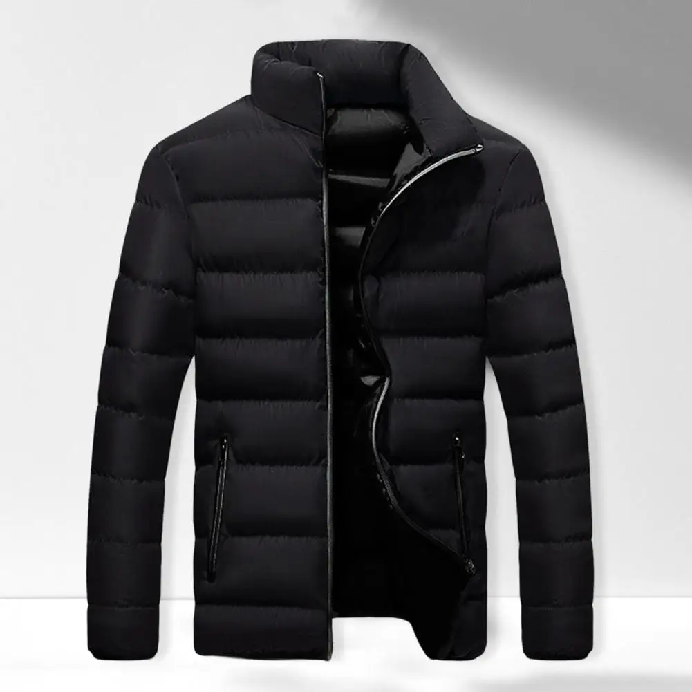 Fleece Jacket Stylish Men Coat Temperament Casual Coat Loose Warm Pockets Jacket Thickened