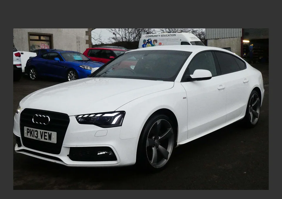 AKD رئيس مصباح لأودي A5 A5L LED المصباح 2008-2016 المصابيح الأمامية A5 DRL بدوره إشارة عالية شعاع الملاك العين العارض عدسة