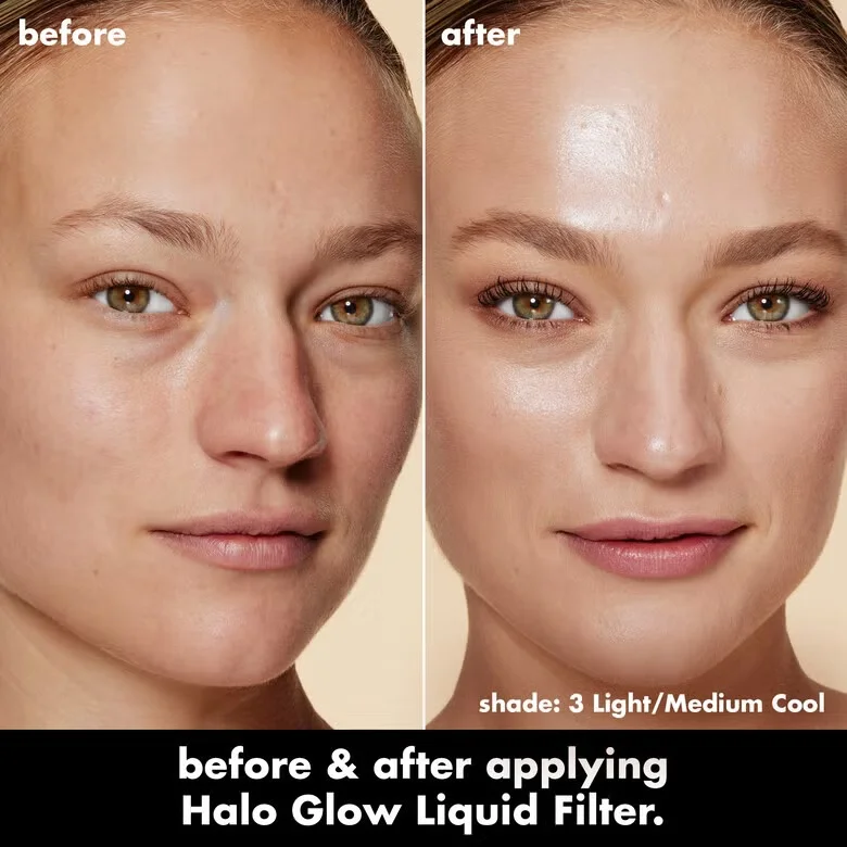 ELF Halo Glow Liquid Filter Fondotinta Liquido 3 Nuove Tonalità per un Aspetto Sano e Più Radioso Base Trucco Prodotti di Bellezza - immagine 3
