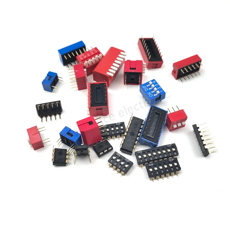 Slide Type Toggle Switch Module - 5PCS, Multi-Position, Red/Blue