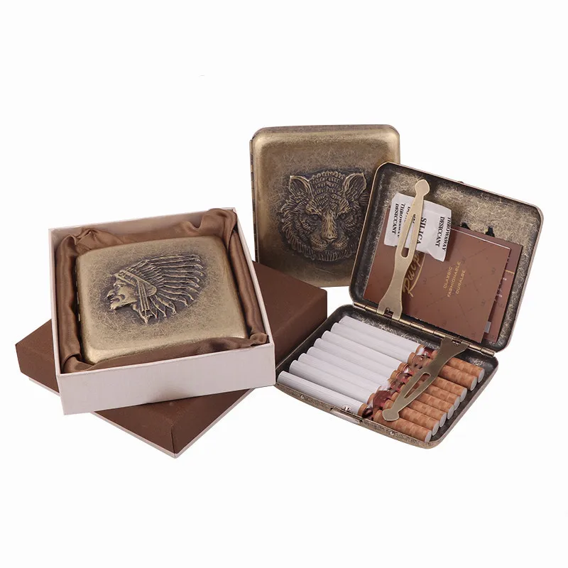 High Quality Cigarette Case 20pcs Vintage Retro Metal