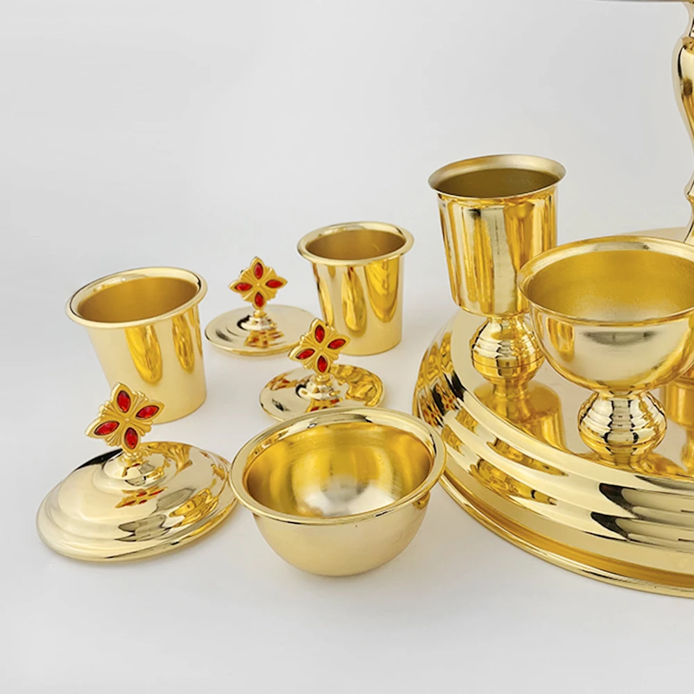 Orthodox Cross Trail for 5 bread Christian Alloy Souvenir Ornaments Church Decorations Gifts