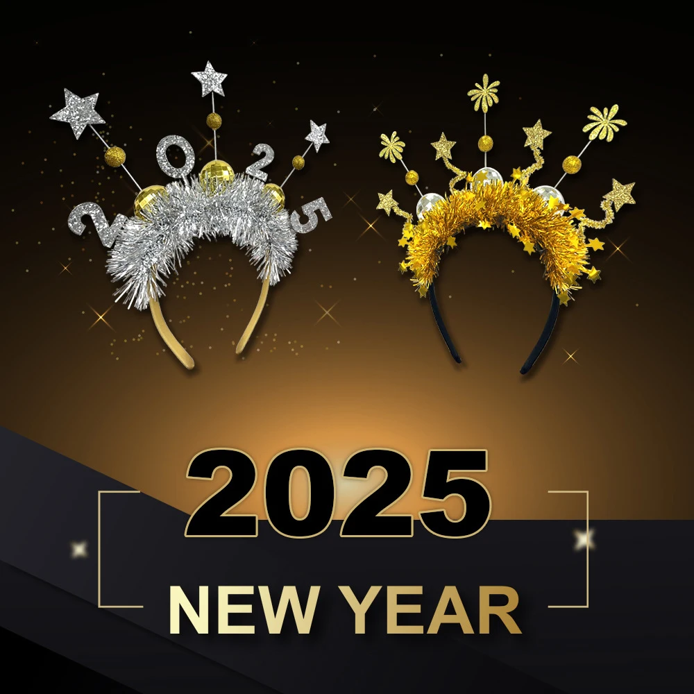 Christmas New Year Fireworks Hair Hand New Year Party Photo Props Headband Holiday Dress Up Props