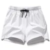 New Mens Fitness Lightweight Sweatpants Summer Casual Pockets Shorts Basic Solid Color Short Pants Jogging Beach Shorts Men 2