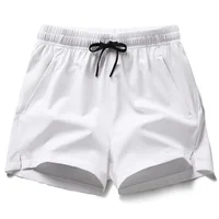 New Mens Fitness Lightweight Sweatpants Summer Casual Pockets Shorts Basic Solid Color Short Pants Jogging Beach Shorts Men 2