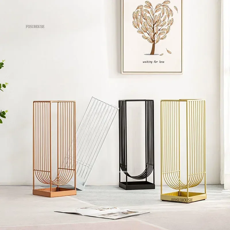 Modern Minimalist Storage Racks for Umbrellas Hotel Lobby Office Light Luxury Umbrella Stands Entrance Umbrella Storage Bucket