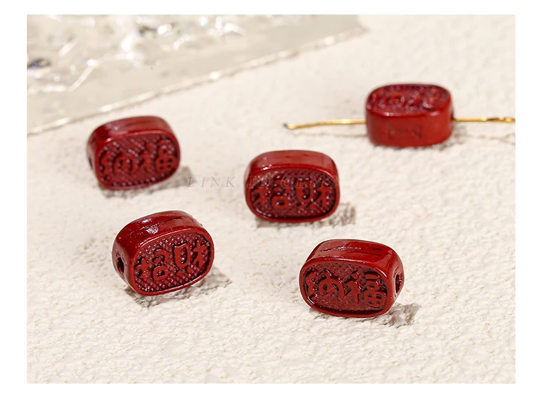 5 Teile/los Natürliche Lila Zinnober Geschnitzte Perle Buddha Blütenblatt Pixiu Form Perle Mit Loch Für Schmuck Machen Diy Armband Zubehör – Detail 10