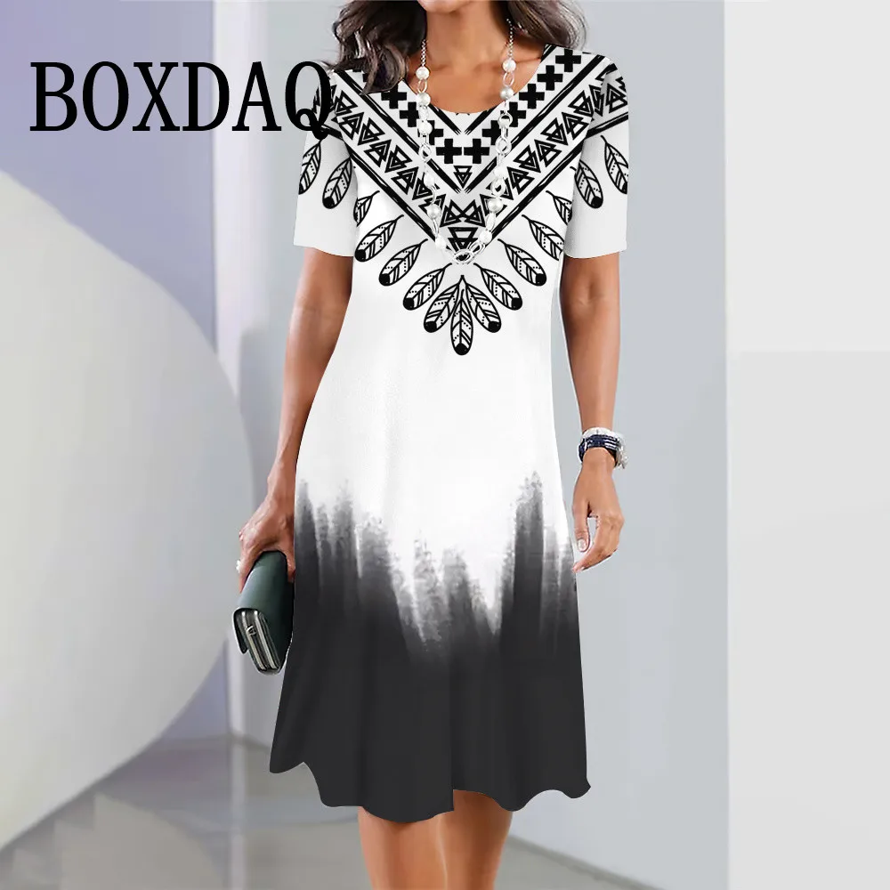 2025 verão vestidos femininos estilo boêmio retro casual impresso floral feminino elegante e elegante vestidos de festa de manga curta 9 S9edb557e103e4001b4af7590d81ab92ag