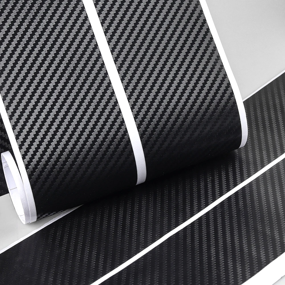 Carbon Fiber Auto Door Sill Protector Stickers 4pcs For Ford Focus 2 3 4 Mondeo Fiesta Ecosport Kuga Fusion Ghia