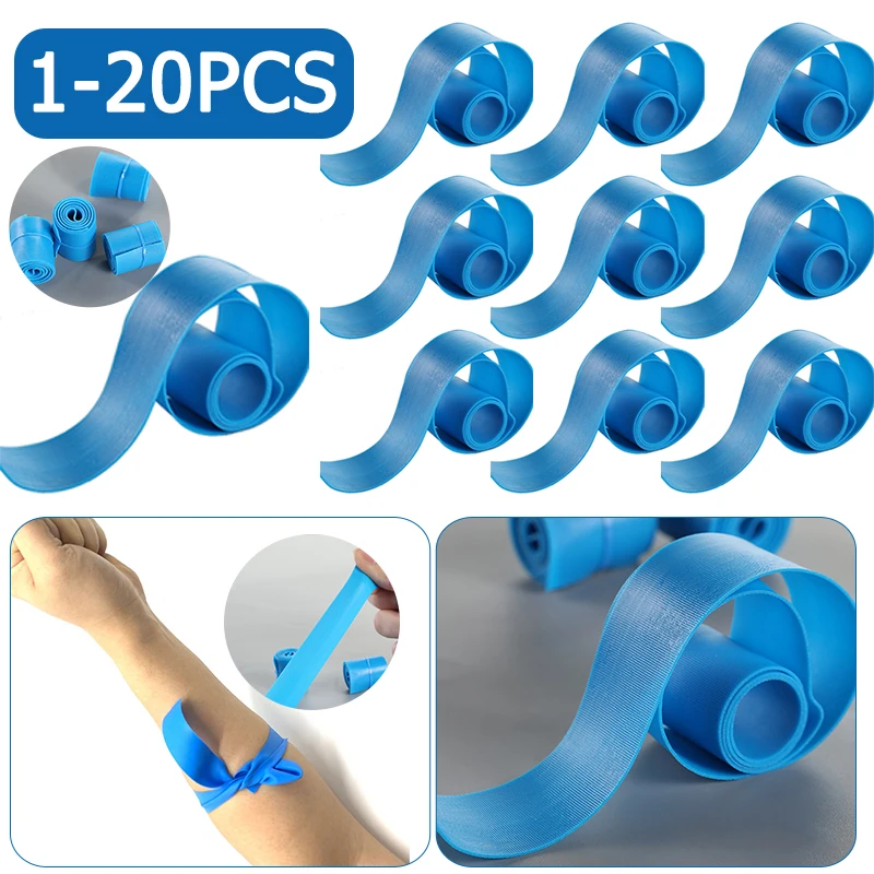 First Aid Disposable Medical Latex Paramedic Tourniquet Sport Emergency Survival Gear for Outdoor Family Camping Tools 1-20 Pcs tourniquet kit,tactical tourniquet,survival tool