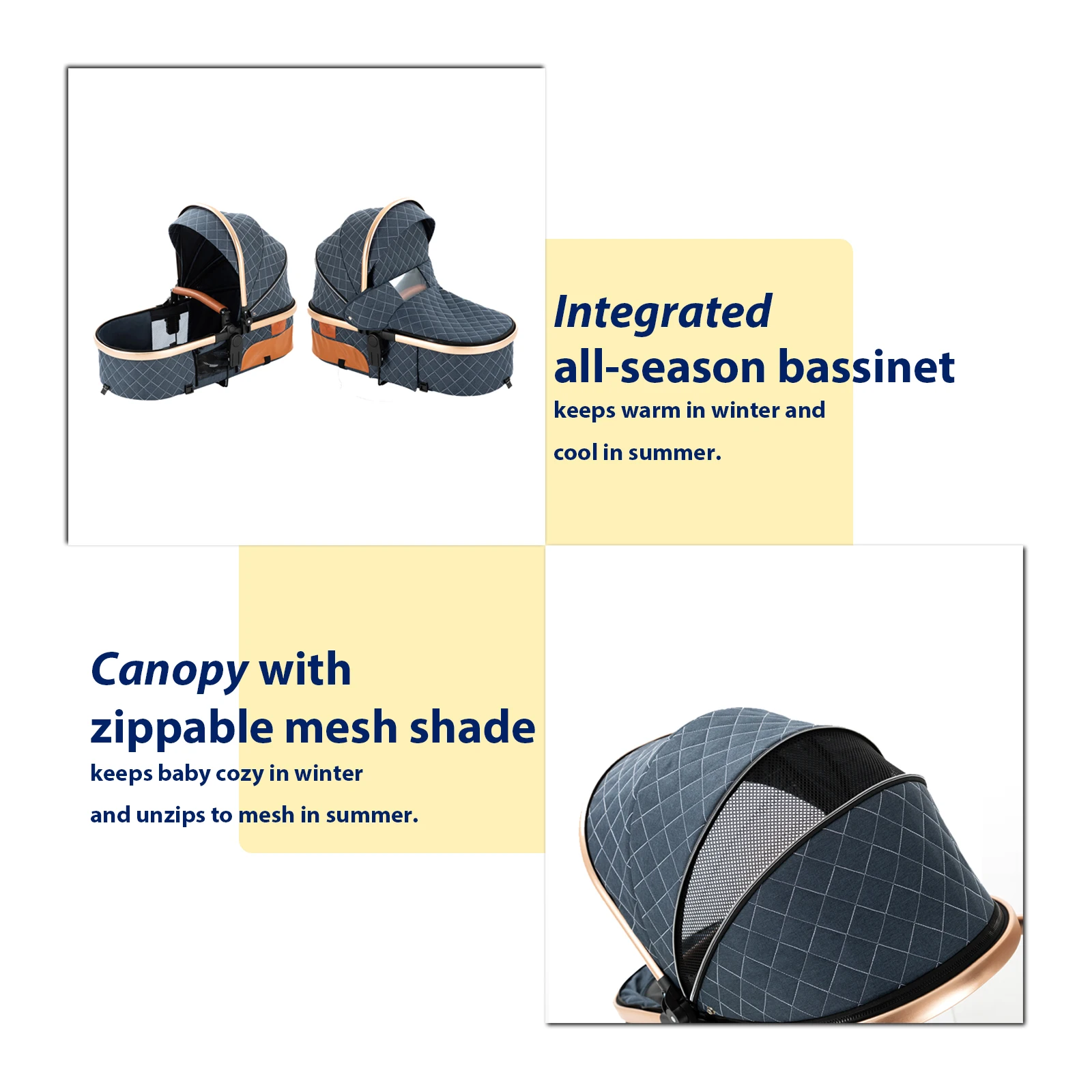 Lightweight Baby Stroller 4 in 1 2