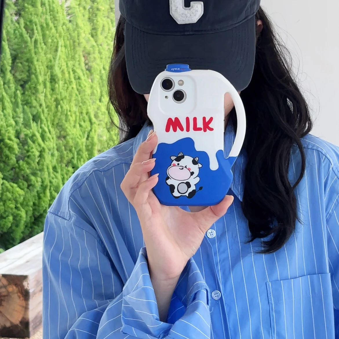 الحليب النقي زجاجة ماء جديدة جراب هاتف الغطاء الوا...