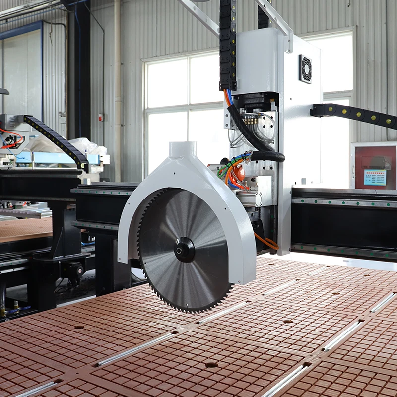 automatic tool changer 1325 atc wood cnc router machine for cabinets with saw blade