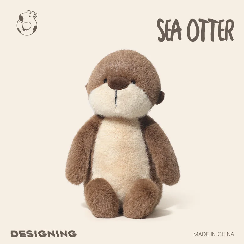 Kawaii Cartoon Sea Otter Plush Toy - Super Soft Brown Plush