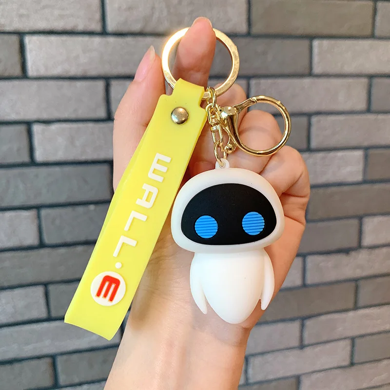 Anime WALL·E Keychain Figure Cute EVE Cartoon Keyring Pendent Car