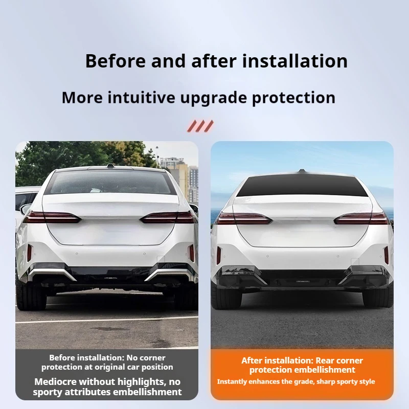 Nero lucentezza labbro posteriore per BMW5 Serie G60 2024-2025 Auto Paraurti Posteriore Diffusore Splitter Posteriore Spoiler labbro posteriore Body Kit Accessori - immagine 6