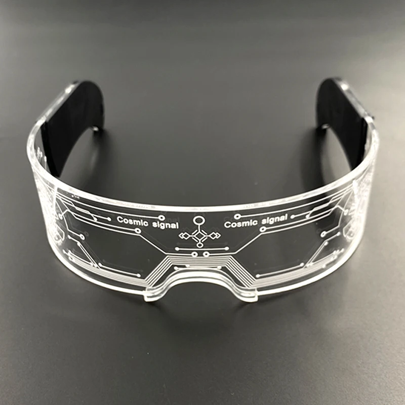 LED Glasses Colorful Neon Luminous Glasses Change Color Light Up Glasses Rave Costume Party Decor DJ Glasses Performance Props