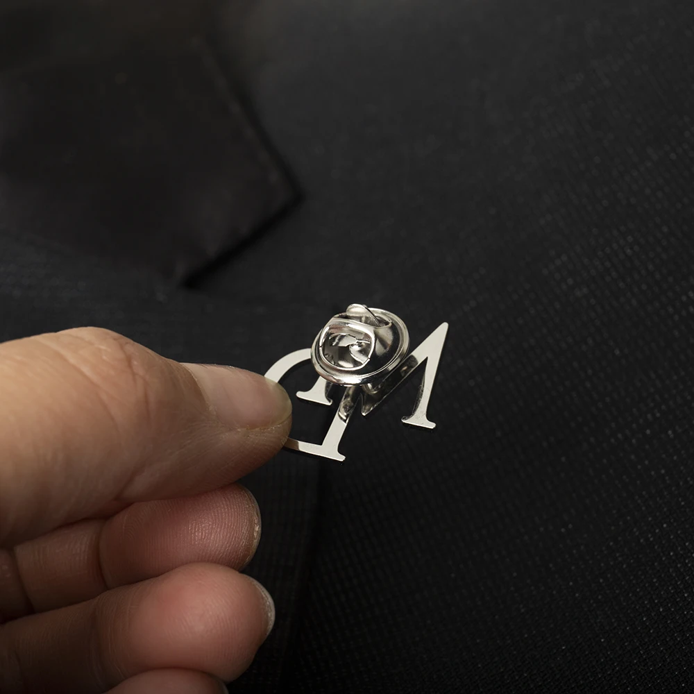 initial lapel pin Lapel Pins Monogram Brooch Pin Custom Lapel Pins Custom Monogram Initial  Lapel Pin Personalized