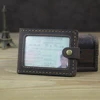 Luxury Handmade Genuine Leather Card Holder Driving License Cover Badge Sleeve Name Card Driver Case Photo Credit Card ID Holder 1