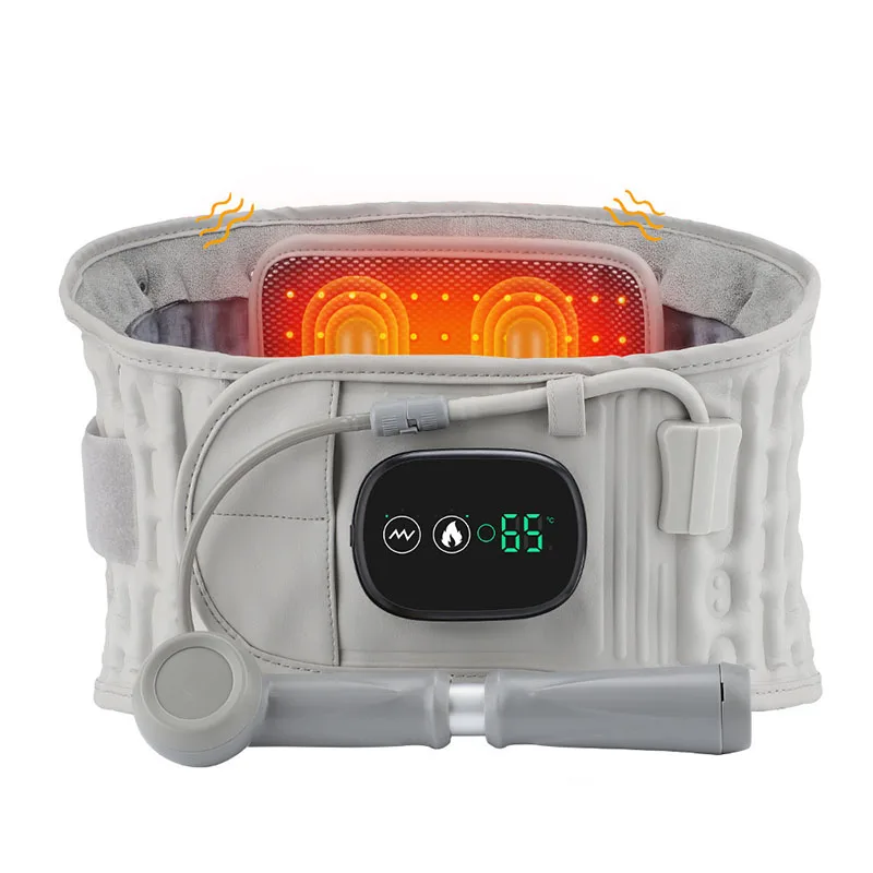 

PU Leather Inflatable Belt Three-gear Adjustable Red Thermal Electric Waist Massager Physiotherapy Spinal Decompression