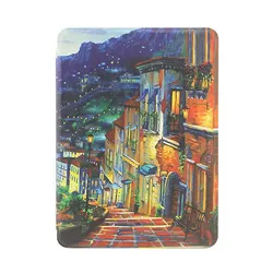 Premium Leather Soft TPU E - Reader Case with Auto Wake/Sleep Feature - 6 inch (Seaside Town)