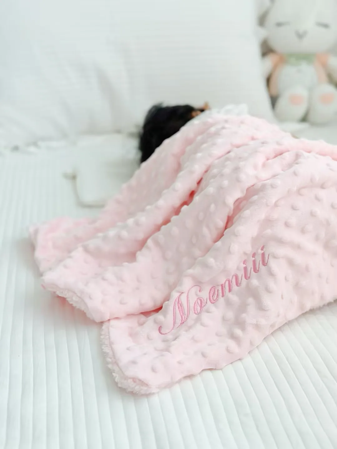 Blanket Baby Name Blanket With Baby Name Pink Personalized baby blanket