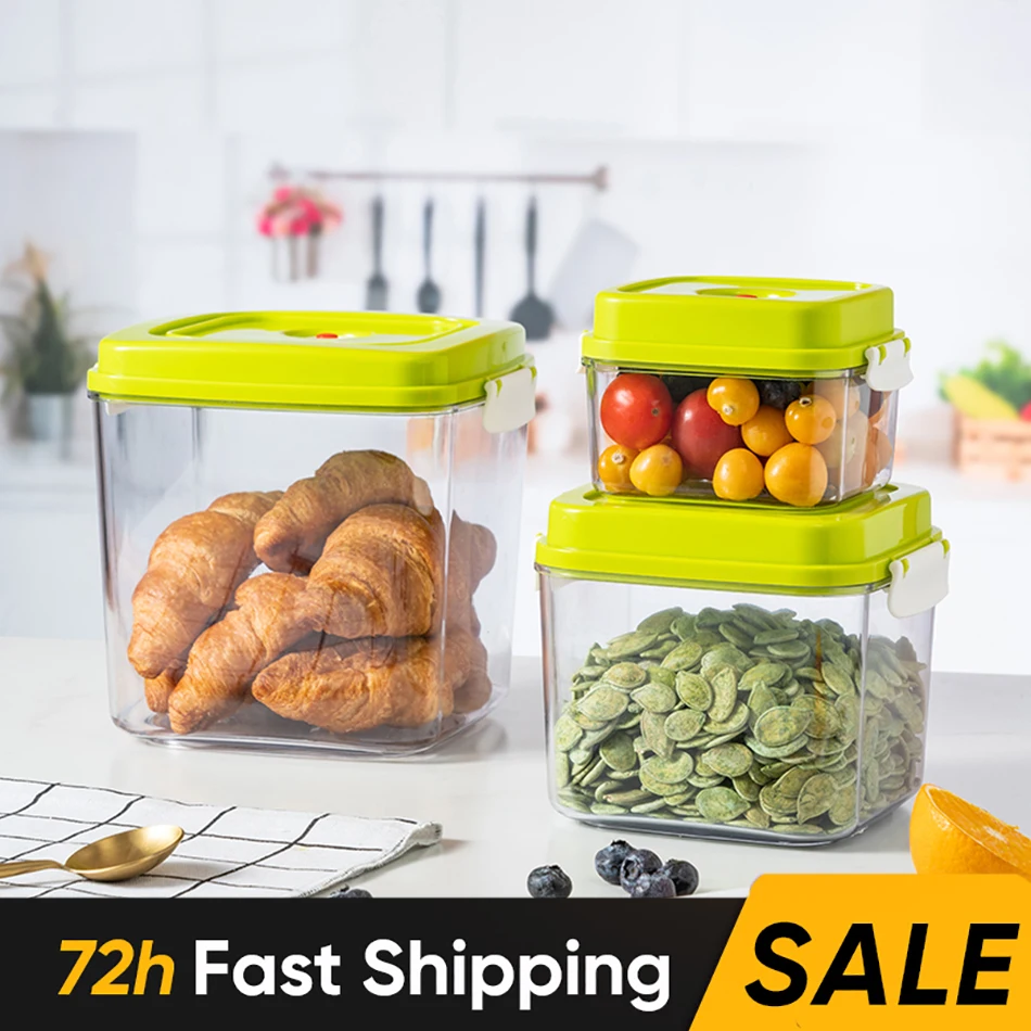 Food Saver Containers Plastic Airtight Storage Container with Pump,  Reusable&Stackable,Vacuum Sealer Machine Starter Set