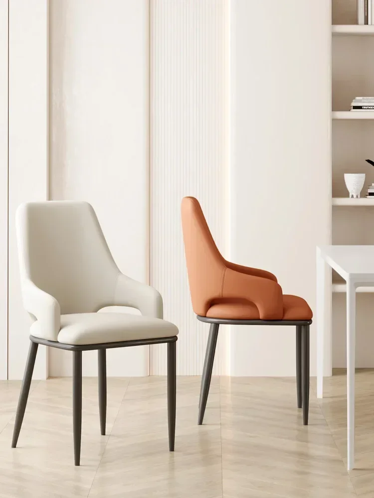 

Nordic Home Italian Dining Table and Chair Light Luxury Dining Chair Hotel Armchair Modern Minimalist