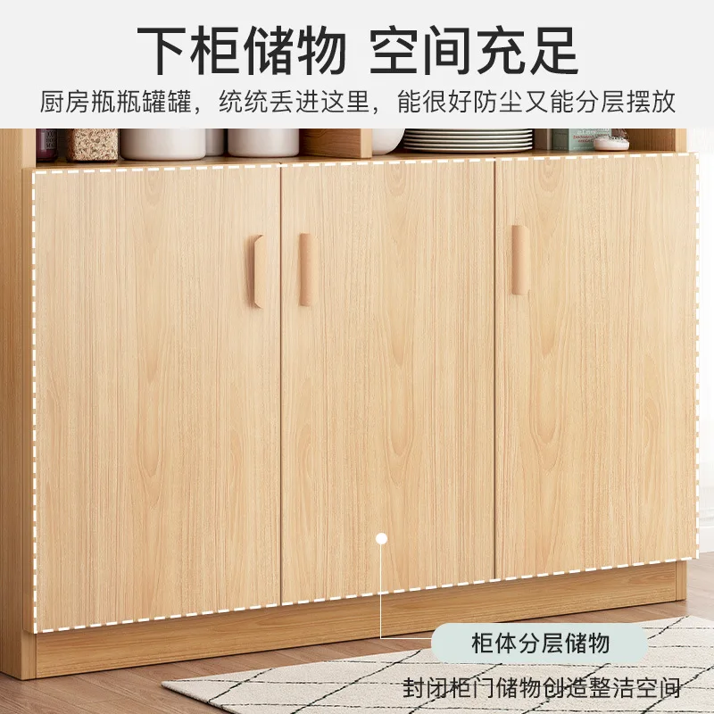 AOLIVIYA Living Room Wooden Sideboard Wine Cabinet Dish Storage Cabinet For Dining Room Kitchen Large Capacity Storage Shelf A7