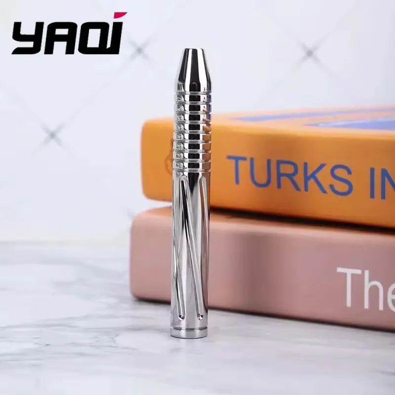 2026 YAQI BULLET 광택 처리된 스테인리스 스틸 및 황동 남성용 안전 면도기 손잡이 약 71g 전문 여행용 수염 관리 도구