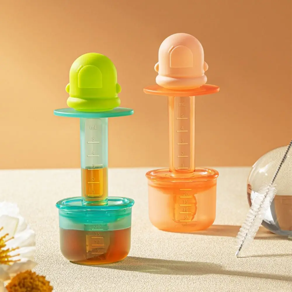 

Clean Brush Cartoon Utensils Medicator Dropper With Measuring Cup Feeding Nipple Pacifier Feeding Bottle Silicone