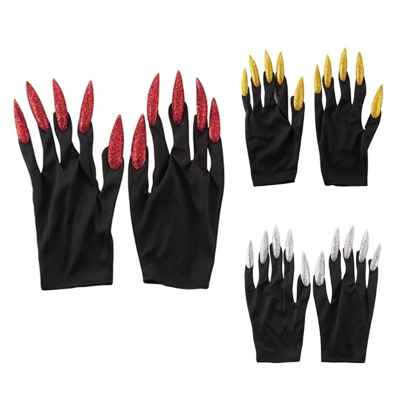 

Scary Fingernails Claw Gloves Birthday Cosplay Costume Accessory