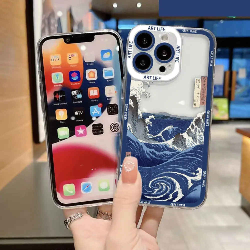 The Great Wave Kanagawa Clear Phone Case