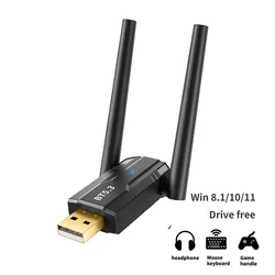 150m Bluetooth 5.3 Transmitter USB Bluetooth Adapter 20m Wireless Audio Receiver USB Dongle Adapter For PC Computer