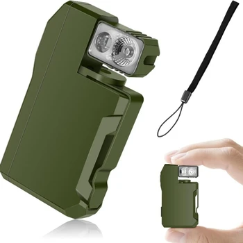 EDC Flashlight 400 Lumens Rechargeable Mini Dual Light RGB White Type-C Portable Pocket Flashlight for Outdoor Camping Hiking