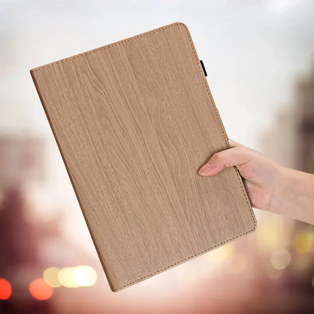 

Wood Pattern Pu Leather Tablet Case For iPad 10.2 Inch 9th 8th 7th Generation 2021 2020 2019 Soft TPU Lining Cover