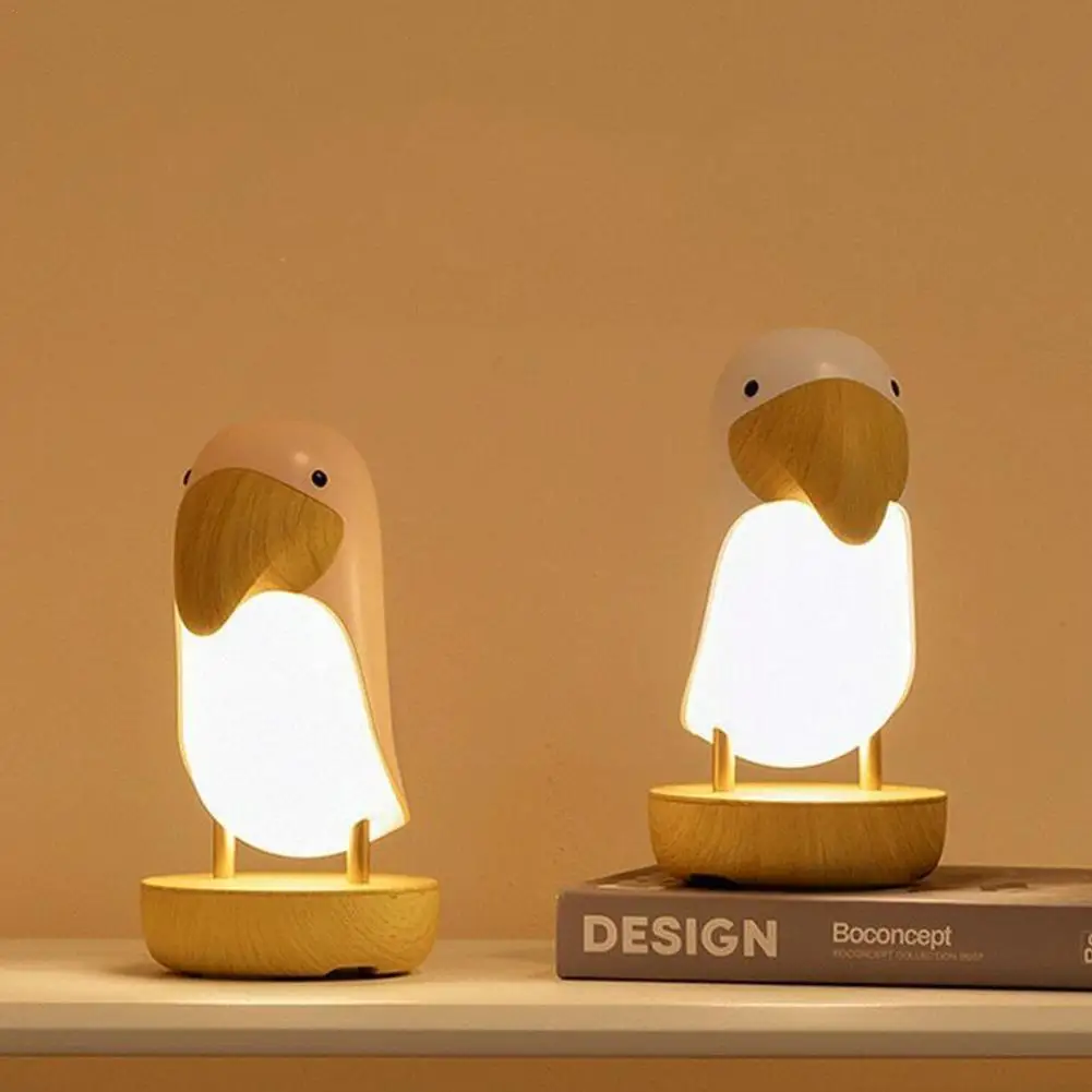 

Светодиодный ночник Toucan Bird, аккумуляторная Usb-лампа для спальни, настольная лампа, динамик с регулируемой яркостью, Bluetooth, домашний E2t4