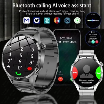 BOXUXING 2026 New Smart Watch Men Watch 5 Pro AMOLED HD Screen Bluetooth Call GPS Trajectory NFC Heart Rate Compass SmartWatches 2