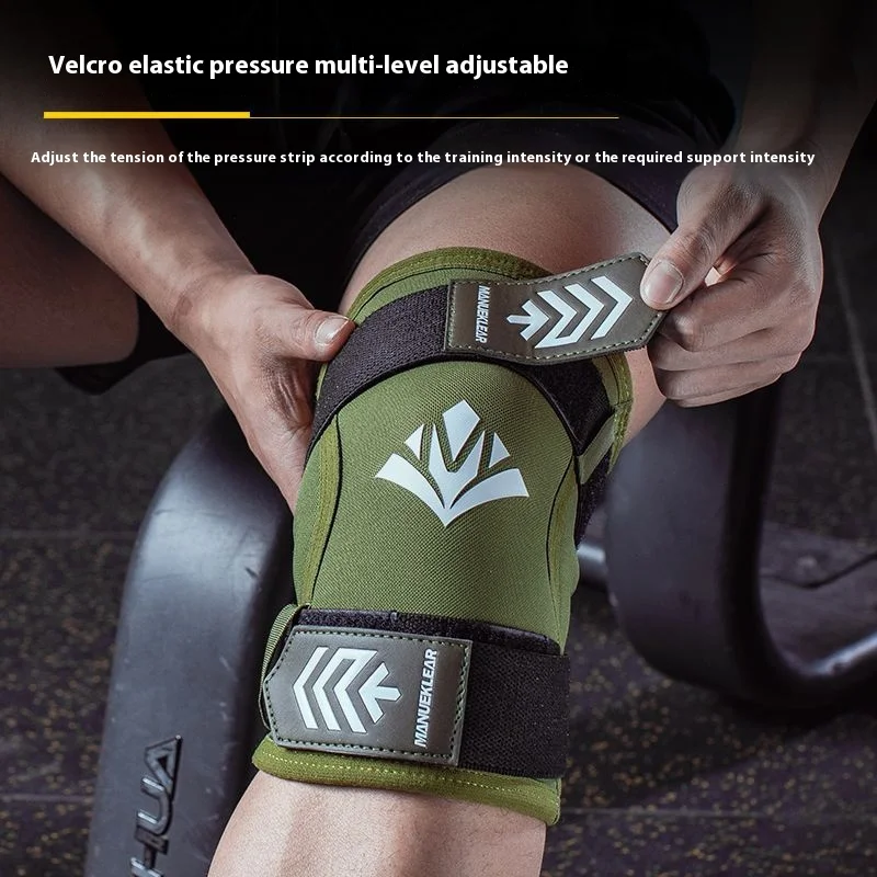 Knee Support Knee Support Sleeve Knee Brace Adjustable Hook&loop Compression Fitness Training Squat Equipment Bodybuilding Strength Lifting