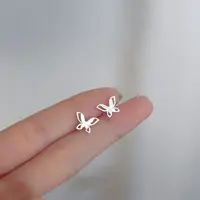 New Heart Stud Earrings for Women Hypoallergenic Daily Wear Minimalist Cute Star Silver Color Ear Girls Pierc Jewelry Gifts