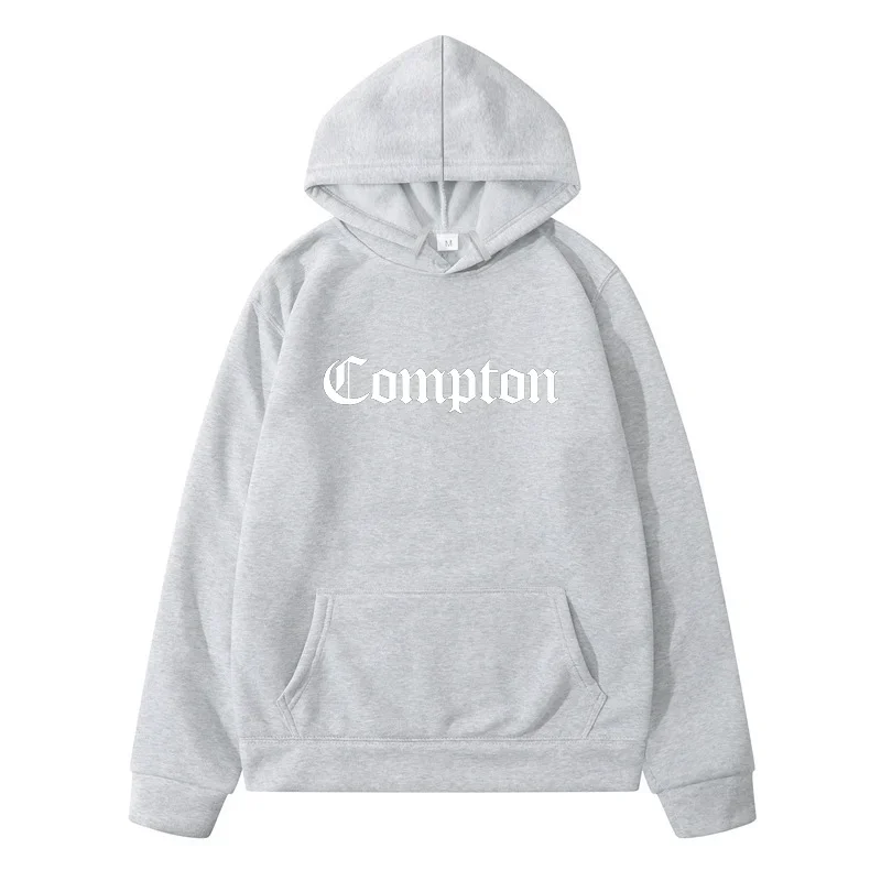 New Men's Pullover Hoodies Compton Goth Print Casual Sweatshirts Sportswear Women Hip Hop Streetwear Trainning Exercise Sweaters