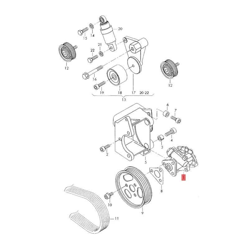 

7L8422154 Power Steering Pump For Q7 VW Touareg Cayenne Vane Pumps 7L8422154B 7L6422154D 7L6422154C 7L6422154A