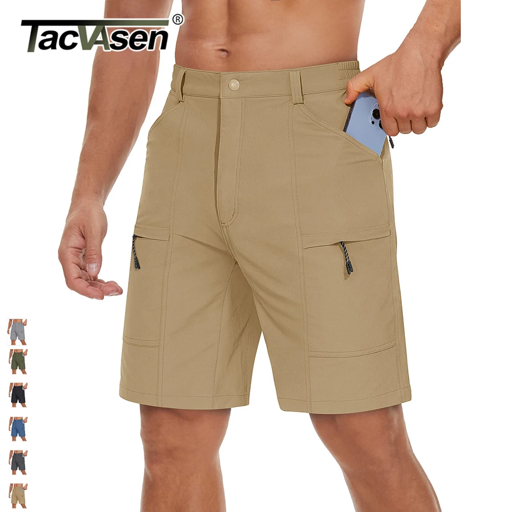 Red Shorts TACVASEN Men's 3/4 Cargo Pants Quick-Dry Hiking