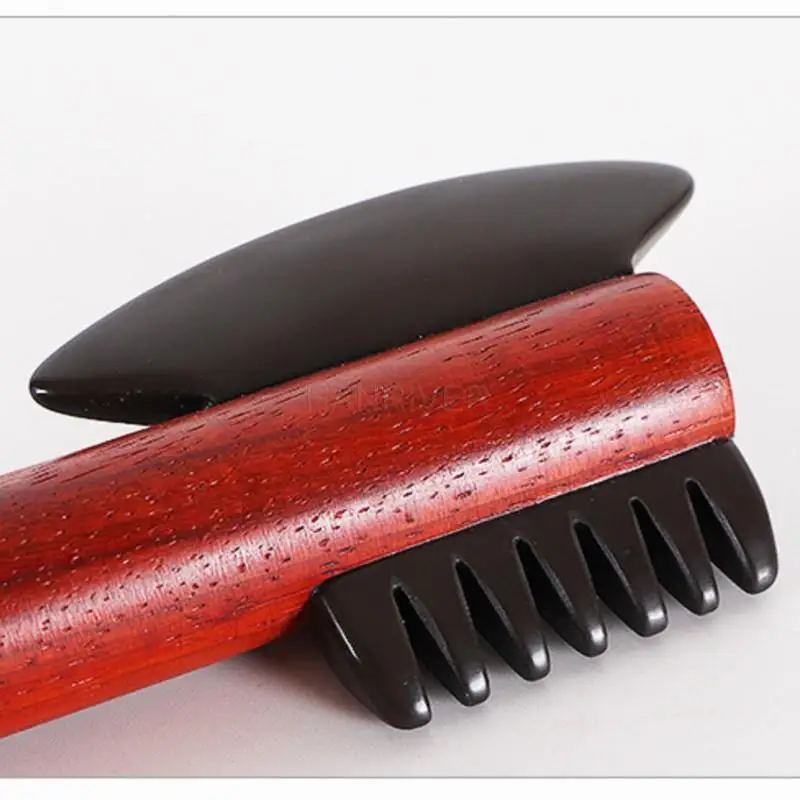 Electric Heating Bianstone Scraping Knife Head Massager Push Back Massage Through Meridian Instrument Home Body Scraping Comb