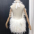 New 100% natural ostrich hair skirt Length 70 cm Backless design sexy women's real ostrich fur Dress bra Real fur coat #3