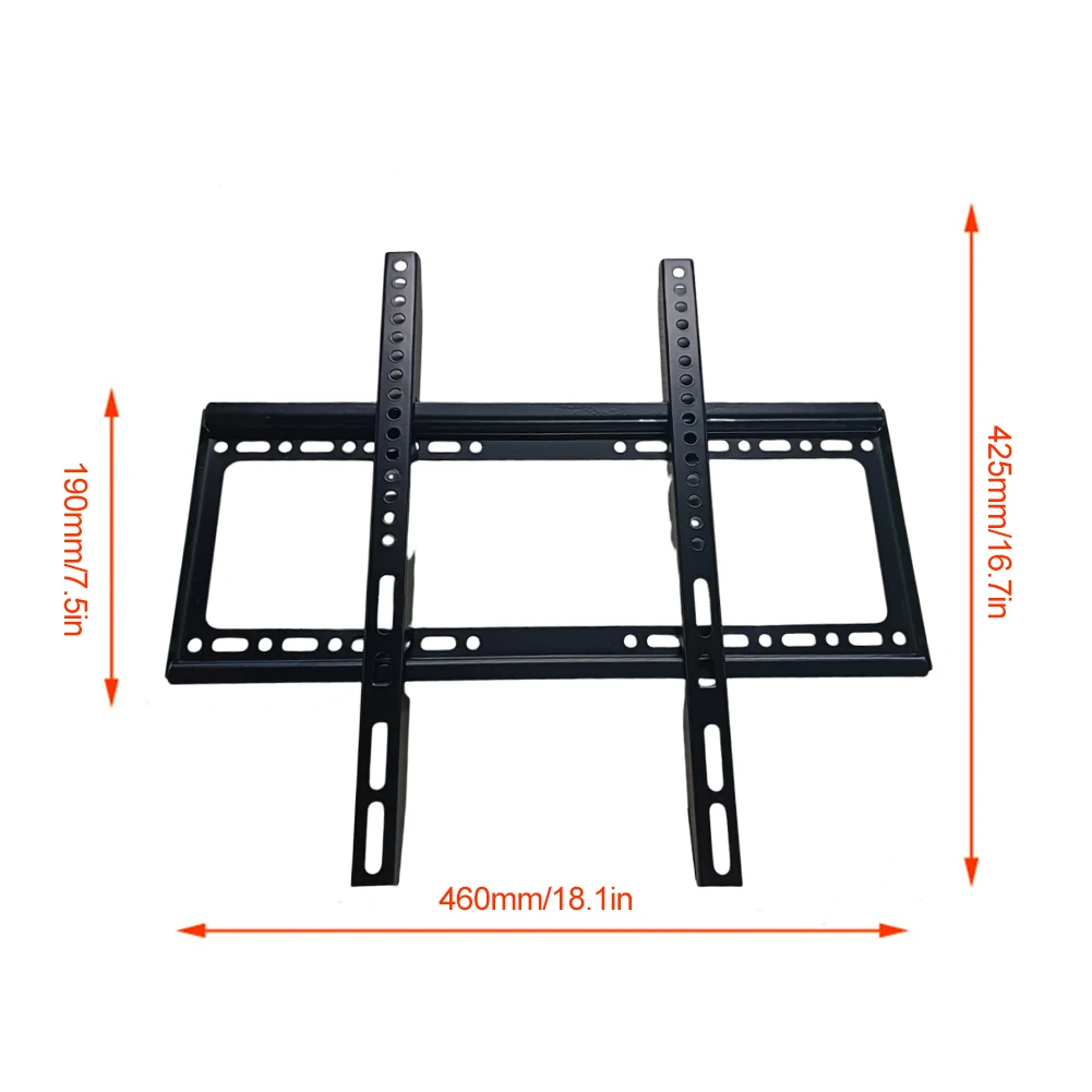 26-63inch TV Support Mount Adjustable Television Mounting Holder with Level Low Profile Flat TV Wall Mount for LCD LED Monitor