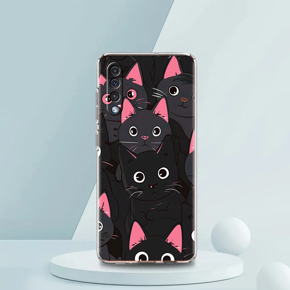 Adorable Cartoon Black Cat Phone Case Cover