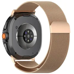 Milanese Loop Magnetic Bracelet for Smartwatch - Elegant Stainless Steel Strap (Rose gold)